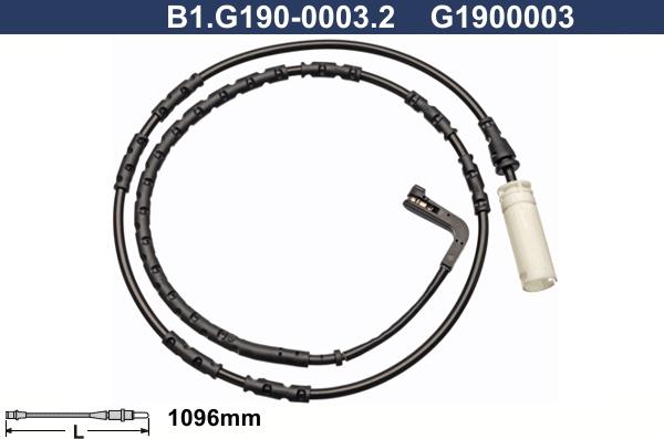 Galfer B1.G190-0003.2 - Сигнализатор, износ тормозных колодок autospares.lv