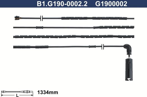 Galfer B1.G190-0002.2 - Сигнализатор, износ тормозных колодок autospares.lv