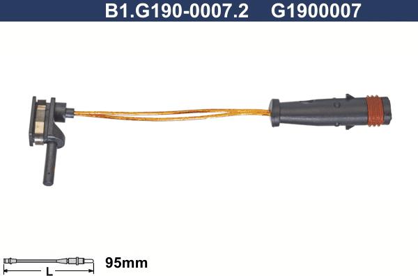 Galfer B1.G190-0007.2 - Сигнализатор, износ тормозных колодок autospares.lv