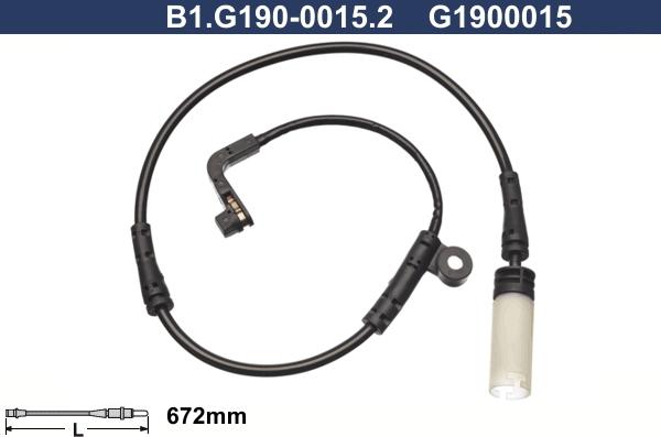 Galfer B1.G190-0015.2 - Сигнализатор, износ тормозных колодок autospares.lv