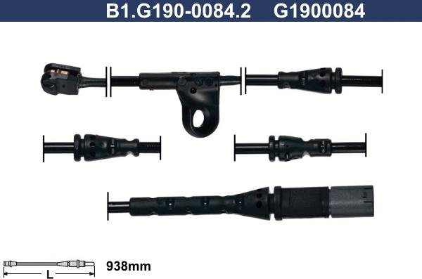 Galfer B1.G190-0084.2 - Сигнализатор, износ тормозных колодок autospares.lv