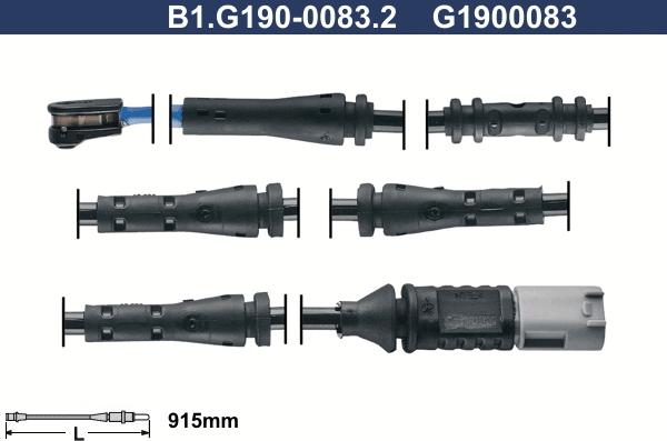 Galfer B1.G190-0083.2 - Сигнализатор, износ тормозных колодок autospares.lv