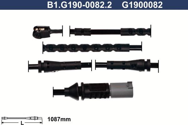 Galfer B1.G190-0082.2 - Сигнализатор, износ тормозных колодок autospares.lv