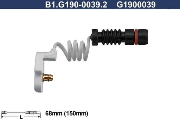 Galfer B1.G190-0039.2 - Сигнализатор, износ тормозных колодок autospares.lv