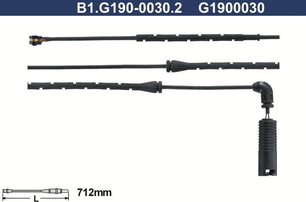 Galfer B1.G190-0030.2 - Сигнализатор, износ тормозных колодок autospares.lv