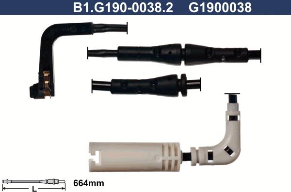 Galfer B1.G190-0038.2 - Сигнализатор, износ тормозных колодок autospares.lv