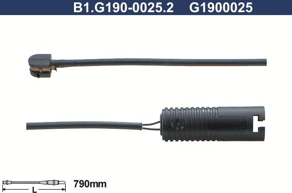 Galfer B1.G190-0025.2 - Сигнализатор, износ тормозных колодок autospares.lv