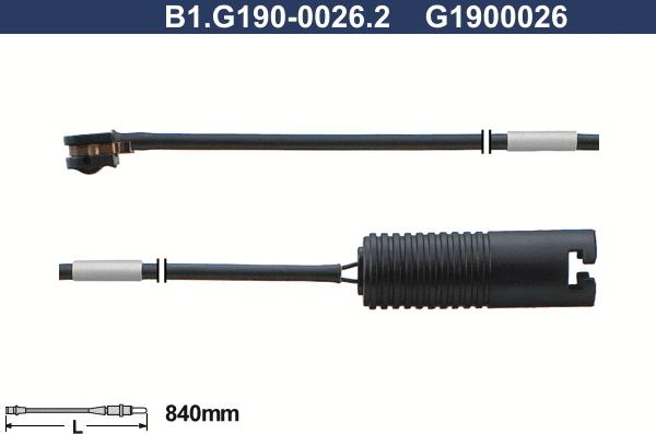 Galfer B1.G190-0026.2 - Сигнализатор, износ тормозных колодок autospares.lv