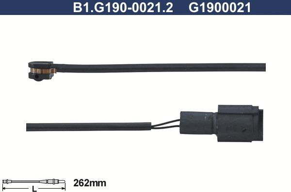 Galfer B1.G190-0021.2 - Сигнализатор, износ тормозных колодок autospares.lv
