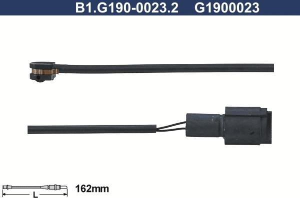 Galfer B1.G190-0023.2 - Сигнализатор, износ тормозных колодок autospares.lv