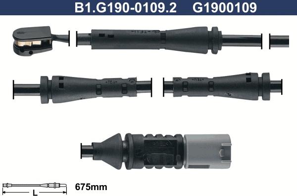 Galfer B1.G190-0109.2 - Сигнализатор, износ тормозных колодок autospares.lv