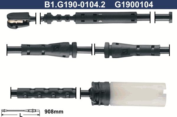 Galfer B1.G190-0104.2 - Сигнализатор, износ тормозных колодок autospares.lv