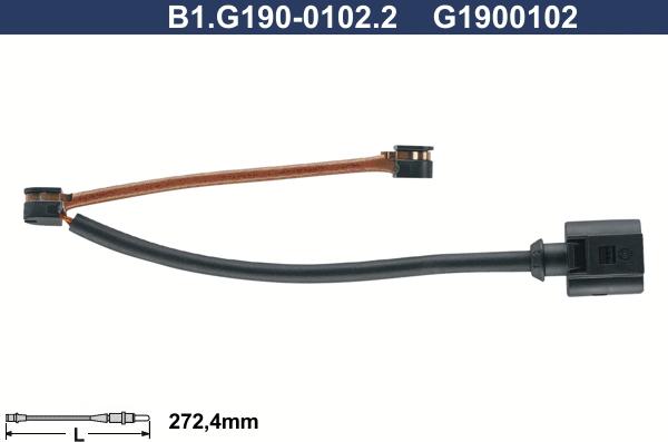 Galfer B1.G190-0102.2 - Сигнализатор, износ тормозных колодок autospares.lv