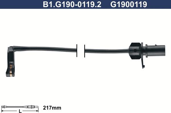 Galfer B1.G190-0119.2 - Сигнализатор, износ тормозных колодок autospares.lv