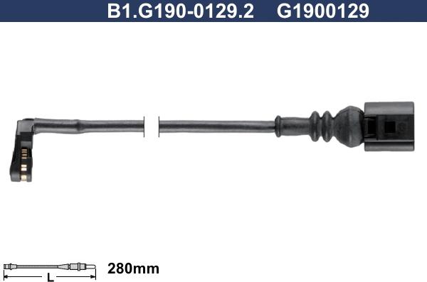 Galfer B1.G190-0129.2 - Сигнализатор, износ тормозных колодок autospares.lv