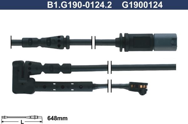 Galfer B1.G190-0124.2 - Сигнализатор, износ тормозных колодок autospares.lv