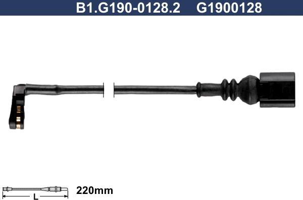 Galfer B1.G190-0128.2 - Сигнализатор, износ тормозных колодок autospares.lv