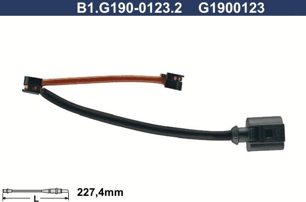 Galfer B1.G190-0123.2 - Сигнализатор, износ тормозных колодок autospares.lv