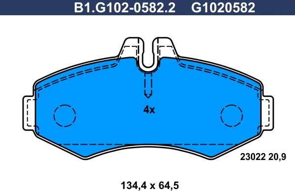 Galfer B1.G102-0582.2 - Тормозные колодки, дисковые, комплект autospares.lv