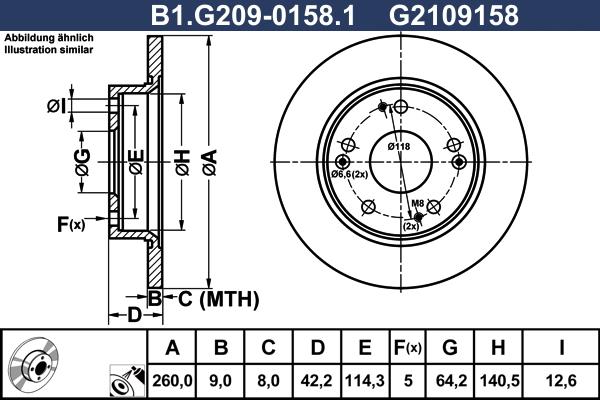 Galfer B1.G209-0158.1 - Тормозной диск autospares.lv