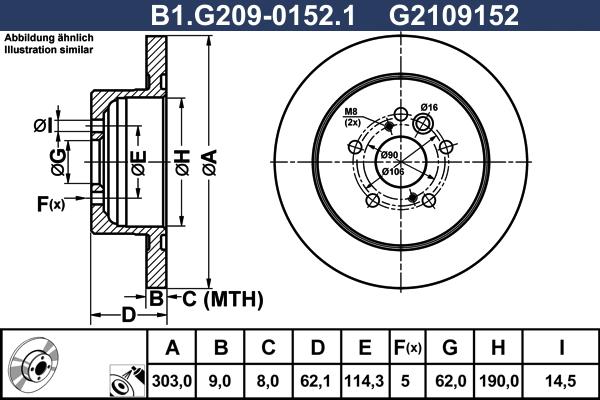Galfer B1.G209-0152.1 - Тормозной диск autospares.lv