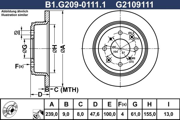 Galfer B1.G209-0111.1 - Тормозной диск autospares.lv