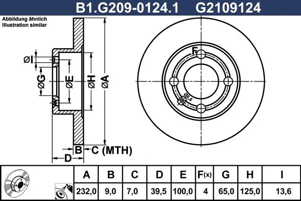 Galfer B1.G209-0124.1 - Тормозной диск autospares.lv