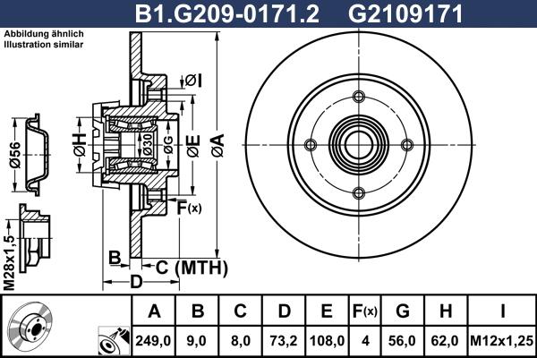 Galfer B1.G209-0171.2 - Тормозной диск autospares.lv