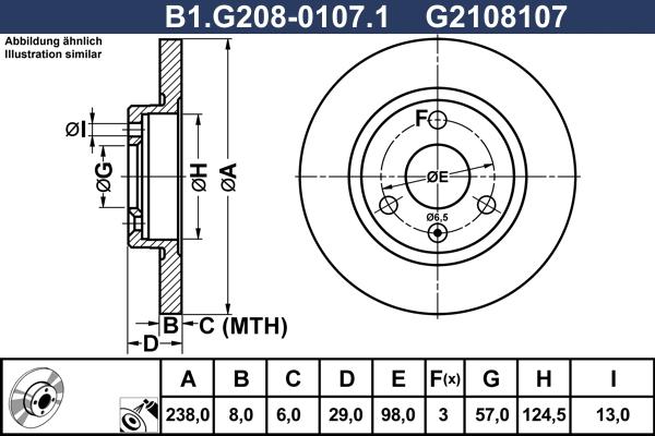 Galfer B1.G208-0107.1 - Тормозной диск autospares.lv