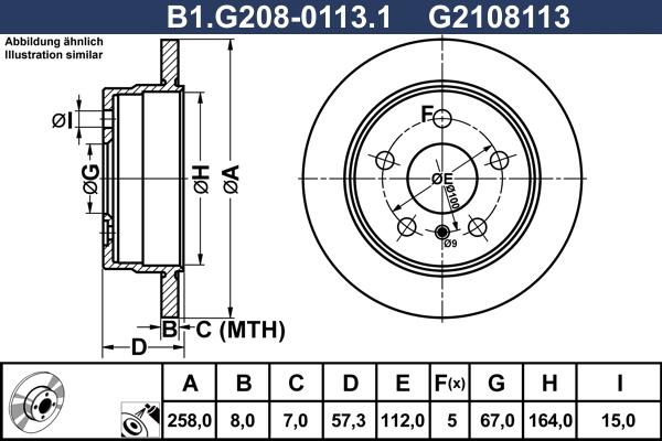 Galfer B1.G208-0113.1 - Тормозной диск autospares.lv