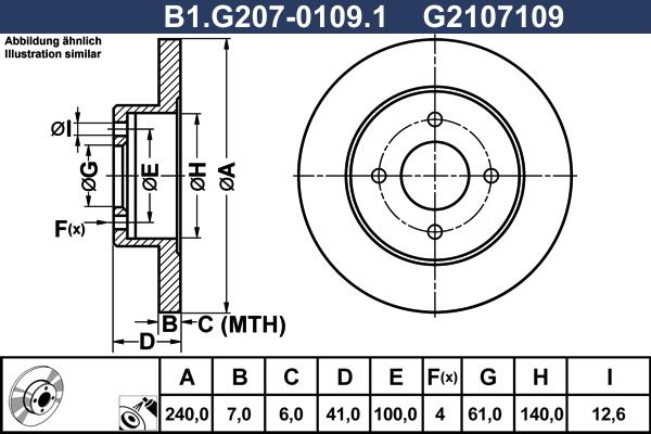 Galfer B1.G207-0109.1 - Тормозной диск autospares.lv