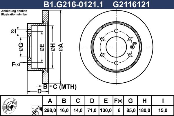 Galfer B1.G216-0121.1 - Тормозной диск autospares.lv