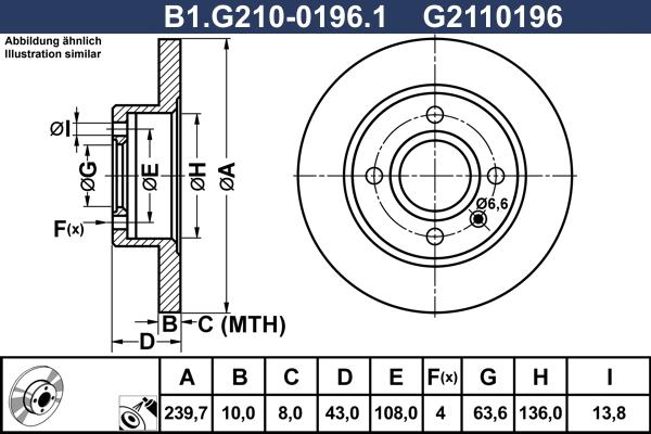 Galfer B1.G210-0196.1 - Тормозной диск autospares.lv