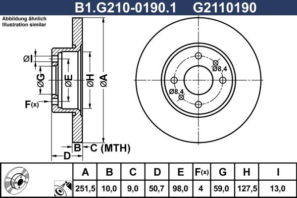 Galfer B1.G210-0190.1 - Тормозной диск autospares.lv