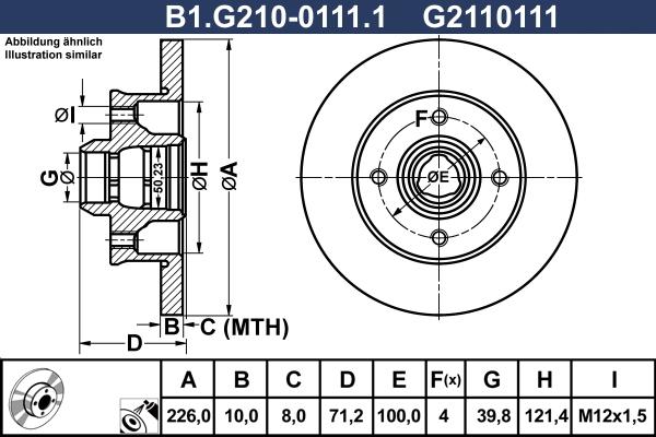 Galfer B1.G210-0111.1 - Тормозной диск autospares.lv
