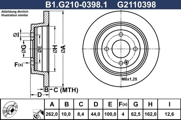 Galfer B1.G210-0398.1 - Тормозной диск autospares.lv