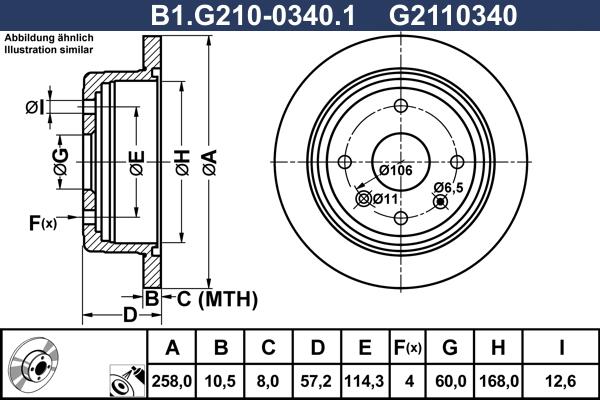 Galfer B1.G210-0340.1 - Тормозной диск autospares.lv