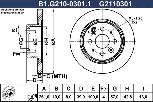 Galfer B1.G210-0301.1 - Тормозной диск autospares.lv