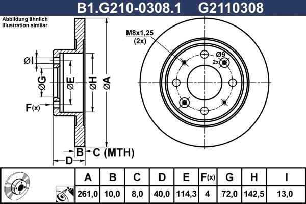 Galfer B1.G210-0308.1 - Тормозной диск autospares.lv