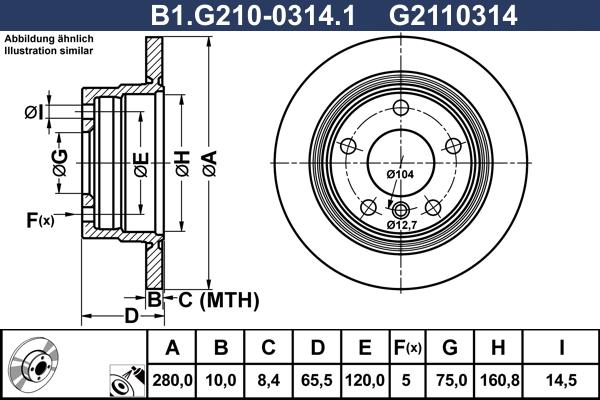 Galfer B1.G210-0314.1 - Тормозной диск autospares.lv