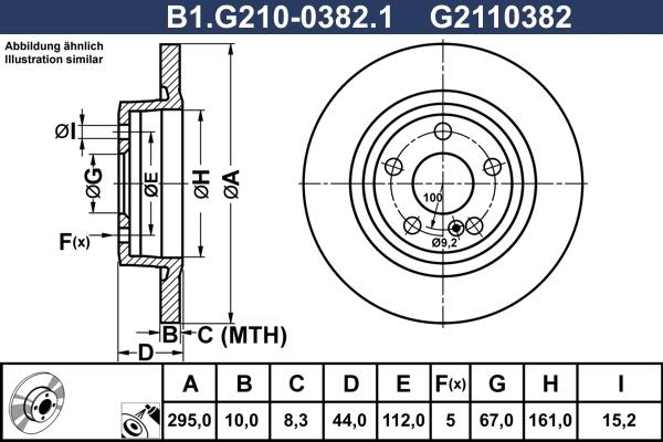 Galfer B1.G210-0382.1 - Тормозной диск autospares.lv