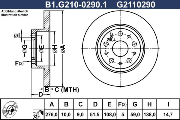 Galfer B1.G210-0290.1 - Тормозной диск autospares.lv