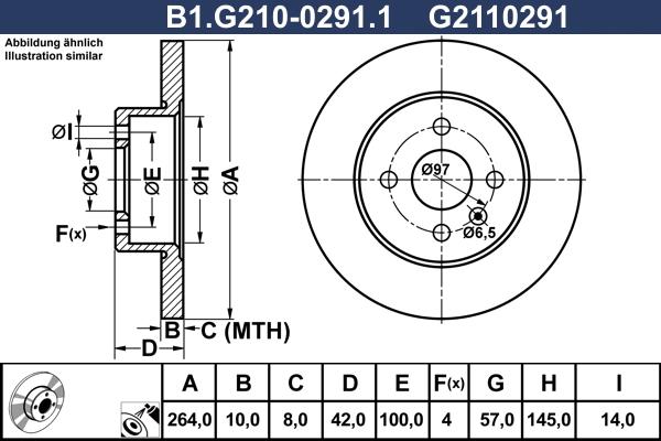 Galfer B1.G210-0291.1 - Тормозной диск autospares.lv