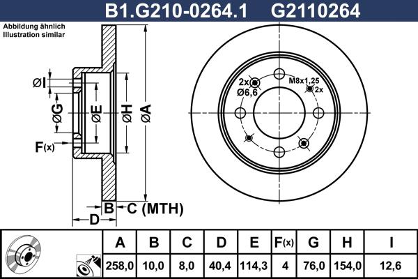 Galfer B1.G210-0264.1 - Тормозной диск autospares.lv