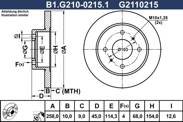 Galfer B1.G210-0215.1 - Тормозной диск autospares.lv