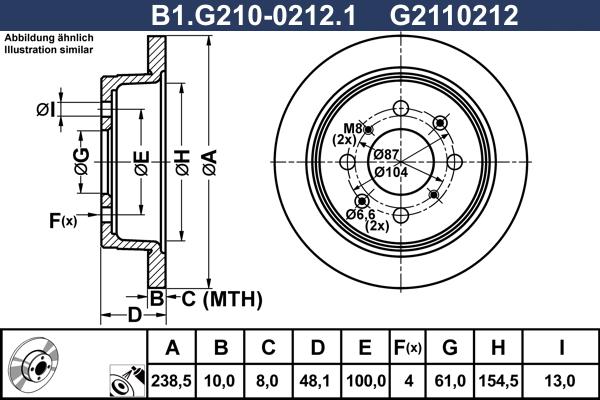 Galfer B1.G210-0212.1 - Тормозной диск autospares.lv