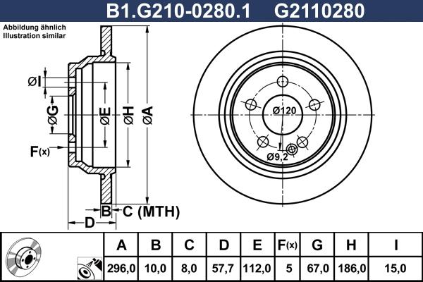 Galfer B1.G210-0280.1 - Тормозной диск autospares.lv