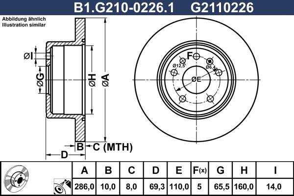 Galfer B1.G210-0226.1 - Тормозной диск autospares.lv
