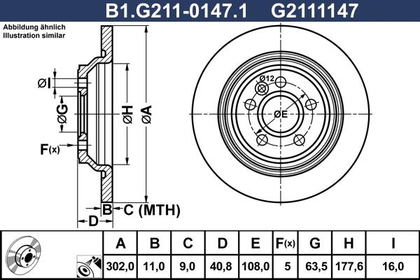 Galfer B1.G211-0147.1 - Тормозной диск autospares.lv