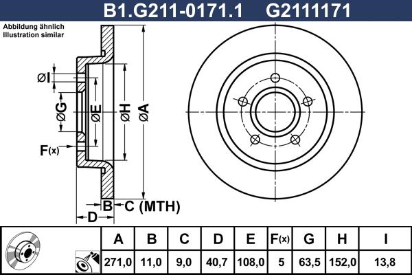 Galfer B1.G211-0171.1 - Тормозной диск autospares.lv